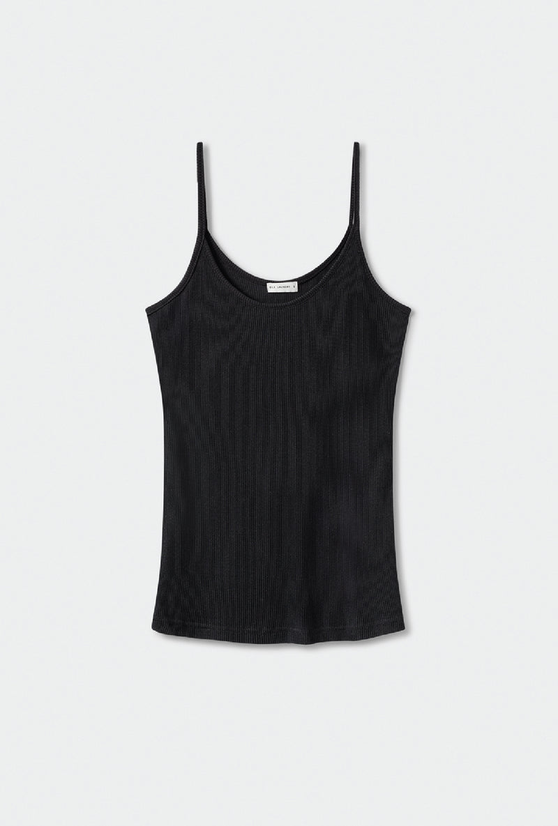 RIBBED CAMI BLACK