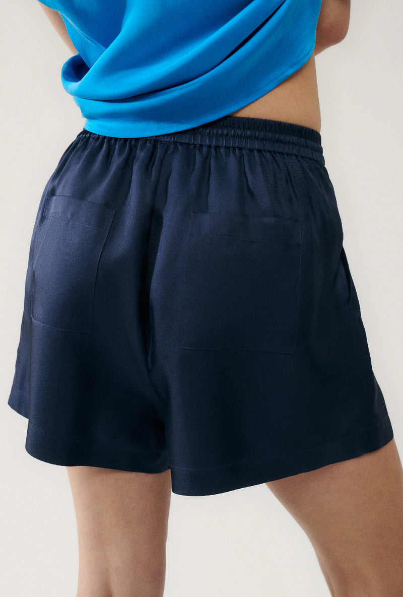 TWILL SLOUCH SHORTS MIDNIGHT