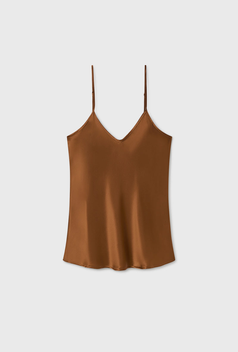 BIAS CUT CAMI VAN DYKE BROWN