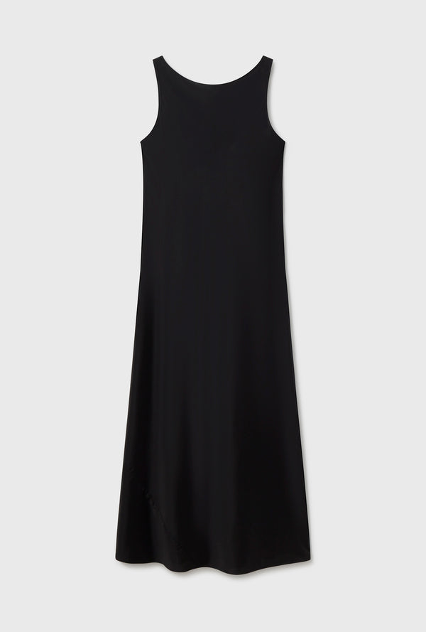 HABOTAI SCOOP BACK DRESS BLACK