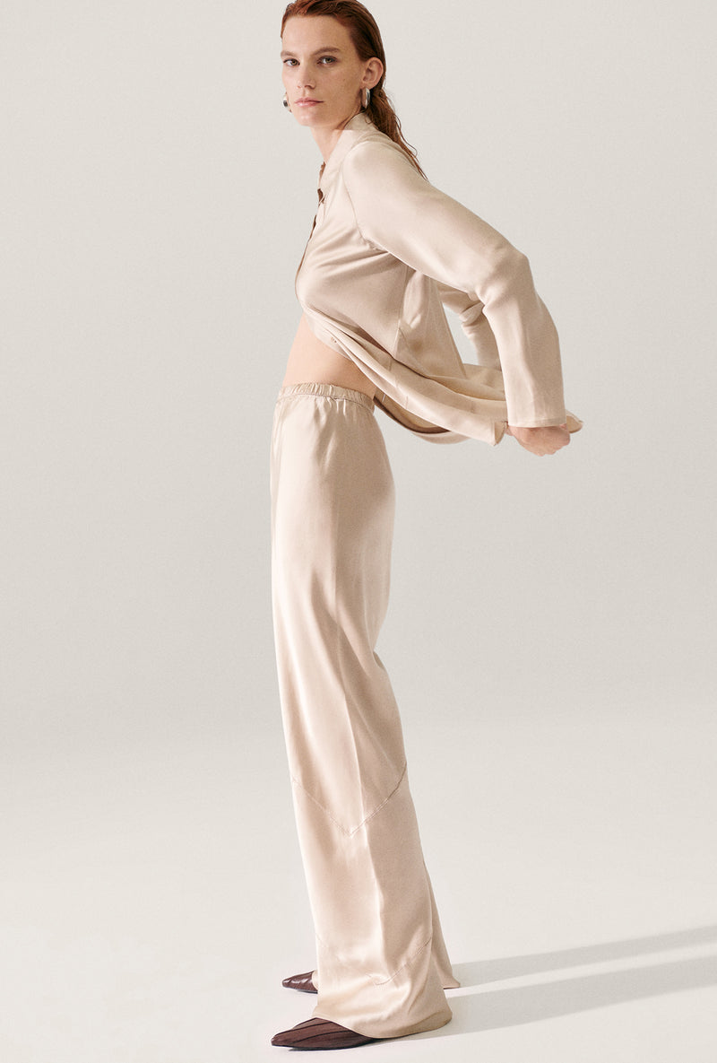 SPLICE BIAS CUT PANTS HAZELNUT