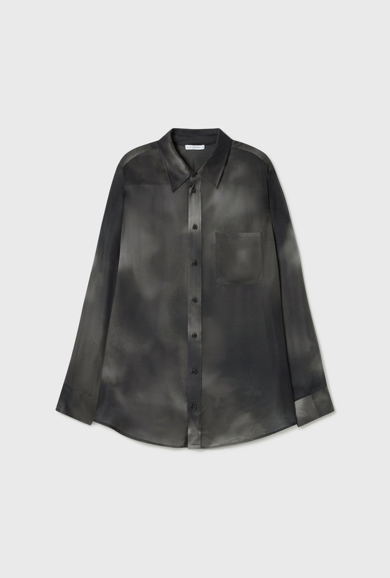 CHIFFON BOYFRIEND SHIRT SMOKE